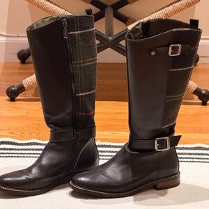 Barbour Leather Tartan Boots (Sz.6)
